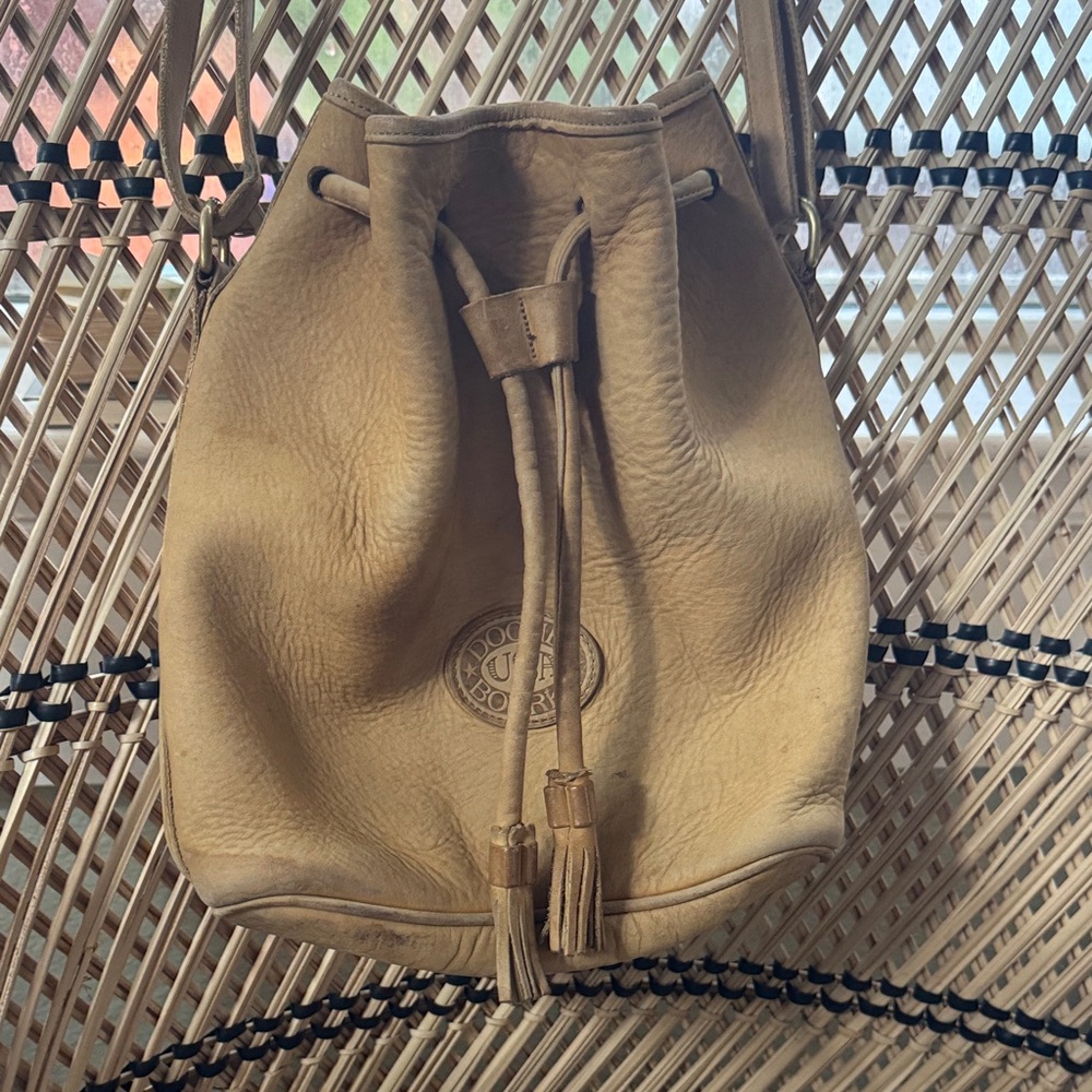 Tan Leather Bucket Bag